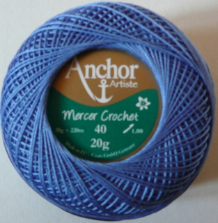 Anchor Artiste Crochet - 40 - modrá