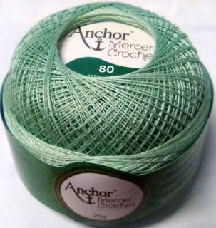 Anchor Artiste Crochet - 80 - zelená