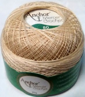 Anchor Artiste Crochet - 80 - krémová tmavá