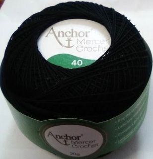Anchor Artiste Crochet - 40 - černá