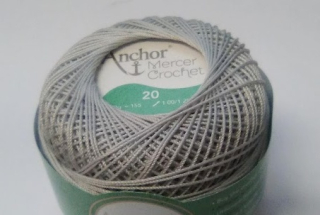 Anchor Artiste Crochet - 20 - šedivá