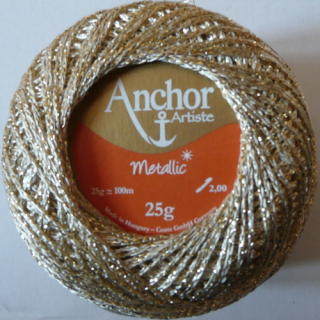 Anchor Artiste Metallic - bílo-zlatá