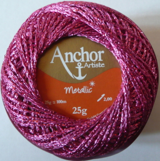 Anchor Artiste Metallic - růžová tmavá