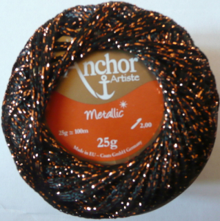 Anchor Artiste Metallic - černo-zlatá