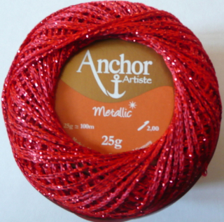 Anchor Artiste Metallic - červená