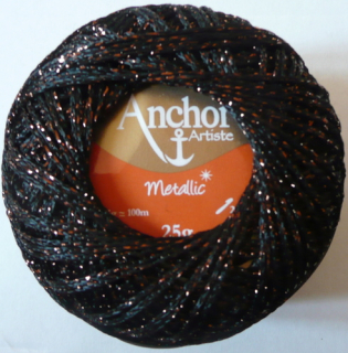 Anchor Artiste Metallic - hnědo-zlatá