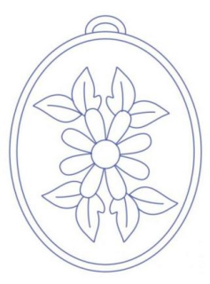 Ovál - kytička 1