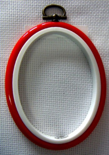 Červený - ovál - 7x10 cm