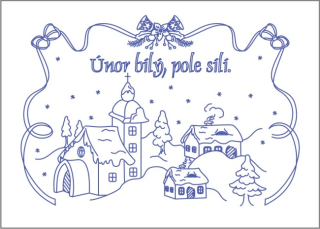 Únor bílý,pole sílí