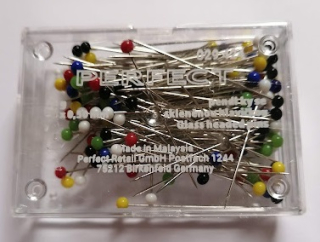 Špendlíky se skl.hlavičkou - 10gr.